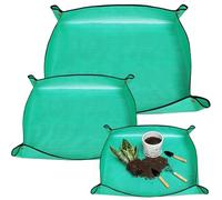 Tappetino per rinvaso 3 pezzi per piante da interno, tappetino impermeabile, giardinaggio pieghevole e riutilizzabile con cinghia per cambiare il terreno, piantare e curare le piante senza disor