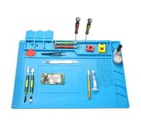Tappetino per riparazione elettronica, 45 x 30 cm, in silicone, isolamento termico, righello integrato per una misurazione, rielaborazione di circuiti stampati con inodore