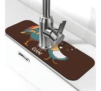 Tappetino per rubinetto a forma di gallo e pollo per lavello da cucina, assorbente ad asciugatura rapida, tappetino di drenaggio per lavello da cucina, tappetino per lavello da bagno
