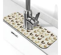 Tappetino per rubinetto a forma di pollo, per lavello da cucina, assorbente ad asciugatura rapida, tappetino di drenaggio per lavello da cucina, tappetino per lavello da bagno