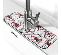 Tappetino per rubinetto a forma di scimmia per lavello da cucina, assorbente ad asciugatura rapida, tappetino di drenaggio per lavello da cucina, tappetino per lavello da bagno