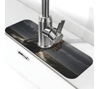Tappetino per rubinetto a vela in tempesta per lavello da cucina, tappetino per rubinetto super assorbente, cattura spruzzi, diatomite ad asciugatura rapida in pietra per rubinetto antigoccia vassoio