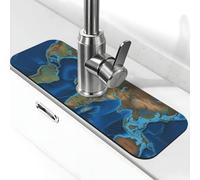 Tappetino per rubinetto con mappa del mondo per lavello da cucina, aggiornamento premium 2025: diatomite super assorbente ad asciugatura rapida rubinetto ventosa lavabile lavello da cucina paraspruzzi