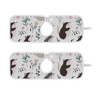 Tappetino per rubinetto con per lavello della cucina Previene l'umidità appendibile Confezione da 2 tappetini per rubinetto ad asciugatura rapida Previene l'accumulo di umidità 37,9 "topo furetto in