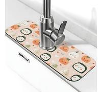 Tappetino per rubinetto con stampa carina a sfera di riso per lavello da cucina, rubinetti, tappetino paraspruzzi assorbente ad asciugatura rapida, tappetini per lavello da cucina per lo scarico del