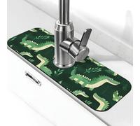 Tappetino per rubinetto con stampa di coccodrillo per lavello da cucina, rubinetti, tappetino paraspruzzi assorbente ad asciugatura rapida, tappetini per lavello da cucina per lo scarico del rubinetto