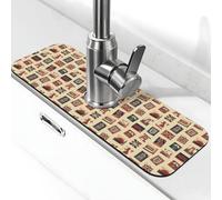 Tappetino per rubinetto con stampa Inghilterra per lavello da cucina, tappetino drenante per lavello da cucina, paraspruzzi, assorbente ad asciugatura rapida, tappetino per lavello da cucina