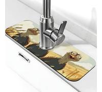 Tappetino per rubinetto con tre pulcini anime, tappetino per rubinetto della cucina, con ventosa per rubinetto della cucina, vassoio raccogli gocce per bagno (38,1 x 14 cm)