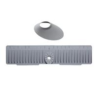 Tappetino per rubinetto | Cuscinetto in silicone con 69,9 cm inclinato 15 gradi di autodrenaggio rapido - antispruzzi per lavello | per piano di lavoro e zona sotto il lavello in cucina bagno camper