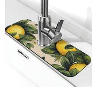 Tappetino per rubinetto da cucina, tappetino per rubinetto super assorbente, in diatomite, ad asciugatura rapida, in pietra di diatomite, vassoio raccogli gocce per lavello del bagno, tappetino per