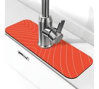 Tappetino per rubinetto di carne di salmone per lavello da cucina, assorbente ad asciugatura rapida, tappetino di drenaggio intorno al rubinetto per lavello della cucina, tappetino per lavello del
