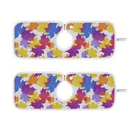 Tappetino per rubinetto di essiccazione per lavello da cucina ad asciugatura rapida appendibile lavello tappetino splash per cucina bagni 59,9 cm - Foglie d'acero colorate