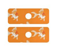 Tappetino per rubinetto diatomaceo da cucina per lavello da cucina, protezione per lavello da cucina, set da 2 pezzi, tappetino per lavabo da bagno, 37,3 x 13,7 cm, colore arancione pesce oro