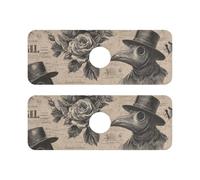 Tappetino per rubinetto diatomaceo da cucina per lavello da cucina riutilizzabile e decorato, set da 2 tappetini per rubinetto, paraspruzzi e protezioni 37,3 x 13,7 cm, maschere da dottore della peste