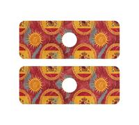 Tappetino per rubinetto diatomaceo per lavello da cucina assorbente 2 pezzi tappetino per rubinetto per bagno per bancone cucina e lavandino del bagno 37,3 x 13,7 cm -- stile indiano sole Egitto