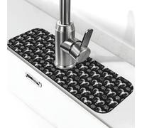 Tappetino per rubinetto gotico con teschio di capra per lavello da cucina, assorbente ad asciugatura rapida, tappetino di drenaggio per lavello da cucina, tappetino per lavello da bagno