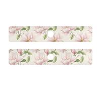 Tappetino per rubinetto in diatomacea per lavello da cucina, asciugatura rapida, confezione da 2 tappetini per rubinetto in pietra per cucina e bagno, 76,2 x 13,7 cm, fiori estivi di bellezza magnolia