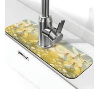 Tappetino per rubinetto in diatomite con fatine che ballano nel campo delle margherite, 38,1 x 14 cm