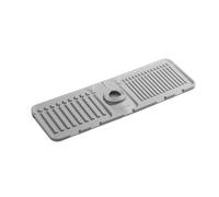 Tappetino per rubinetto in silicone per lavello da cucina, paraspruzzi e ad asciugatura rapida in pietra, vassoio per scarico da piano di lavoro (grigio)