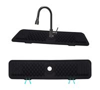 Tappetino per rubinetto in silicone per lavello della cucina, paraspruzzi cucina, tappetino scolapiatti per lavello, tappetino per acque per cucina e bagno, protezione piano di lavoro, 61 x 14 x 0,5