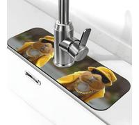Tappetino per rubinetto in stile porcellino d'India pesante, per lavello da cucina, assorbente ad asciugatura rapida, tappetino di drenaggio per lavello da cucina, tappetino per lavello da bagno