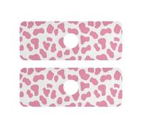 Tappetino per rubinetto inclinato in diatomacea per lavello da cucina ad asciugatura rapida, 2 pezzi, tappetino per rubinetto in pietra per cucina e bagno, 37,3 x 13,7 cm, motivo mucca pesca