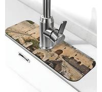 Tappetino per rubinetto Israele alla Torre di David, per lavello da cucina, aggiornamento premium 2025: diatomite super assorbente ad asciugatura rapida rubinetto ventosa lavabile lavello da cucina