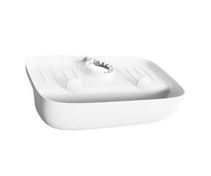 Tappetino per Rubinetto Lavello Multifunzionale con Design I-Splashing e Funzione Antiscivolo - Light e Faucet T e Supporto per Spugna per Bancone della (WHITE)