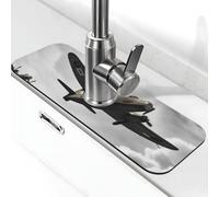 Tappetino per rubinetto per lavello da cucina, paraspruzzi, super assorbente, tappetino drenante per rubinetto della guerra mondiale dietro il rubinetto, tappetino per asciugatura tappetino per