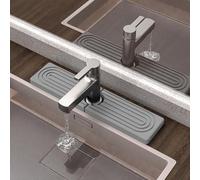 Tappetino Per Rubinetto Per Lavello Da Cucina, Pietra Di Asciugatura Rapida Di Diatomite, Protettore Del Lavandino Super Assorbente, Splash Guard Per Cucina, Bancone Del Bagno (Grigio Chiaro,45*10cm)