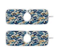 Tappetino per rubinetto per lavello da cucina riutilizzabile e decorato tappetino in pietra da appendere per lavello da cucina Splash Guard & Protezioni 59,9 cm - Spray Coastal Cartoon Safari