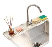Tappetino per rubinetto per lavello da cucina, tappetino per rubinetto da 60 cm, in silicone, autodrenante, anti-schizzi, per cucina, ristorante, bagno, camper, sotto il bancone, gocciolamento