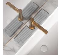 Tappetino per Rubinetto per Lavello da Cucina, U-Forma Pietra di Asciugatura Rapida di Diatomite, Protettore del Lavandino Super Assorbente per La Cucina, Bagno (Grigio,40 * 10cm)