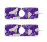 tappetino per rubinetto per lavello della cucina riutilizzabile e decorato appeso 2 Pack rubinetto paraspruzzi tappetino da cucina e lavandino da bagno 14 9 "Safari Calla Lily fiore viola