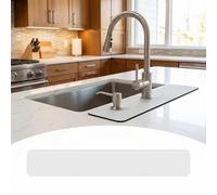Tappetino per rubinetto personalizzabile per lavello da cucina: 83 x 14 cm (lunghezza x larghezza). Protezione per bordi assorbenti e paraspruzzi per lavello a doppia vasca grande, tagliato per