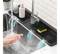 Tappetino per rubinetto pieghevole per lavello da cucina, paraspruzzi [inclinazione di 7° autosrenante veloce] [chiusura a scatto] tappetino per lavello da cucina, paraspruzzi per lavello da cucina,