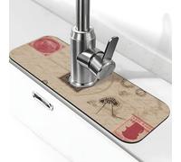 Tappetino per rubinetto vecchio stile per lavello da cucina super assorbente pad splash catcher diatomite ad asciugatura rapida pietra rubinetto maniglia gocciolatoio vassoio tappetino per lavandino