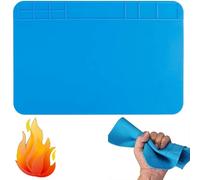 Tappetino per saldatura resistente al calore, tappetino per saldatura in silicone, multiuso, per riparazione di saldatura, per saldatura, riparazione, colore blu, 30 x 20 cm