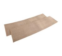 Tappetino per scale con parte superiore in lino e retro in gomma per un passo sicuro, silenzioso e facile lavaggio in lavatrice (marrone)