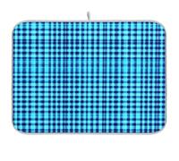Tappetino per scolapiatti a spina di pesce a quadretti blu turchese tappetino per scolapiatti per bancone della cucina tappetino scolapiatti resistente al calore 18 x 24