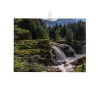 Tappetino per scolapiatti con motivo cascata, , viaggio, esplorazione, divertente, cucina, piccolo, 16 x 18 pollici