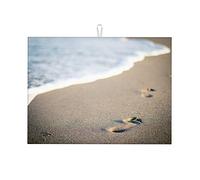 Tappetino per scolapiatti con vista sulla spiaggia, per fotografia in spiaggia, per bar e caffè, lavabile in lavatrice, piccolo, 16 x 18 pollici