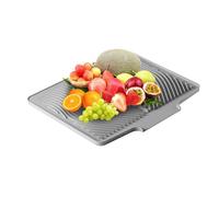 Tappetino per scolapiatti da cucina, 40 x 33 cm, resistente al calore, antiscivolo, tappetino per scolapiatti con fori di drenaggio incorporati, per piano di lavoro, lavello, frigorifero, utensili