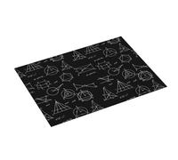 Tappetino per scolapiatti da cucina, 45,7 x 61 cm, tappetino assorbente con motivo matematico, in microfibra con fibbia per appendere, colore: nero
