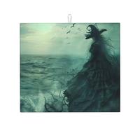 Tappetino per scolapiatti da cucina con stampa ispirata alla strega marina, per uso quotidiano