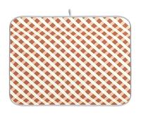 Tappetino per scolapiatti in terracotta bianca romboide, tappetino da cucina per piano di lavoro, resistente al calore, tappetino da cucina 18 x 24