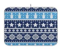 Tappetino per scolapiatti natalizio, opaco, 45,7 x 61,7 cm, per piano di lavoro della cucina, in gomma, assorbente, grande