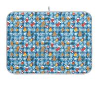 Tappetino per scolapiatti natalizio, spesso, 40,6 x 45,7 cm, per scolapiatti da banco