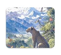 Tappetino per scolapiatti personalizzato con leopardo selvatico di montagna e natura, tappetino assorbente ad asciugatura rapida, tappetino da cucina per bancone della cucina, 59,9 x 50 cm
