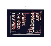 Tappetino per scolapiatti retrò con personalità, poster illustrativo con lettere ispiratrici, tappetino per asciugare, tappetino resistente al calore, grande 18 x 24 pollici